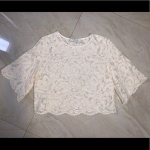 ALEXIS white lace top